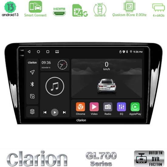 Clarion GL700 Series 8Core Android ClarionOS 4+64GB Skoda Octavia 7 Navigation Multimedia Tablet 10" Με Carplay & Android Auto