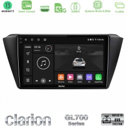 Clarion GL700 Series 8Core Android ClarionOS 4+64GB Skoda Fabia 2015-2021 Navigation Multimedia Tablet 9" Με Carplay & Android Auto