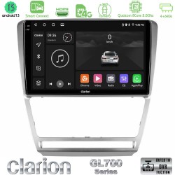 Clarion GL700 Series 8Core Android ClarionOS 4+64GB Skoda Octavia 5 Navigation Multimedia Tablet 10" Με Carplay & Android Auto