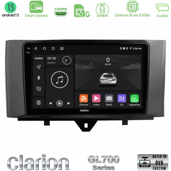 Clarion GL700 Series 8Core Android ClarionOS 4+64GB Smart 451 Facelift Navigation Multimedia Tablet 9" Με Carplay & Android Auto