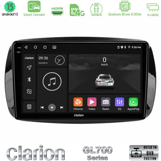 Clarion GL700 Series 8Core Android ClarionOS 4+64GB Smart 453 Navigation Multimedia Tablet 9" Με Carplay & Android Auto