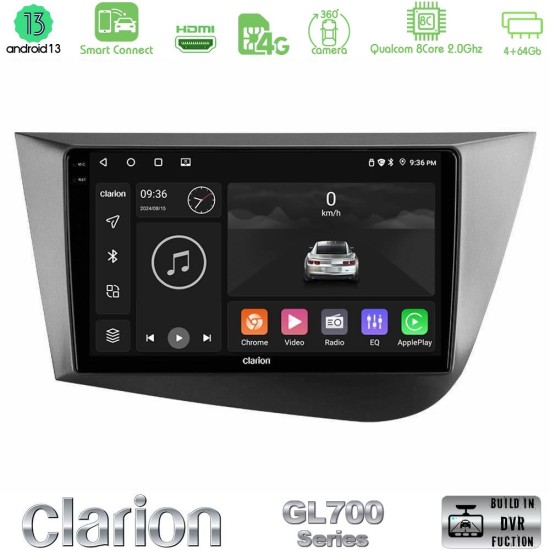 Clarion GL700 Series 8Core Android ClarionOS 4+64GB Seat Leon Navigation Multimedia Tablet 9" Με Carplay & Android Auto