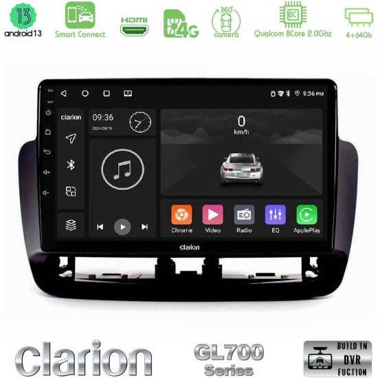 Clarion GL700 Series 8Core Android ClarionOS 4+64GB Seat Ibiza 2012-2015 Navigation Multimedia Tablet 9" Με Carplay & Android Auto