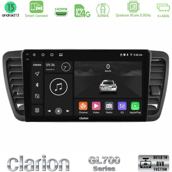 Clarion GL700 Series 8Core Android ClarionOS 4+64GB Subaru Legacy/Outback 2002-2008 Navigation Multimedia Tablet 9" Με Carplay & Android Auto
