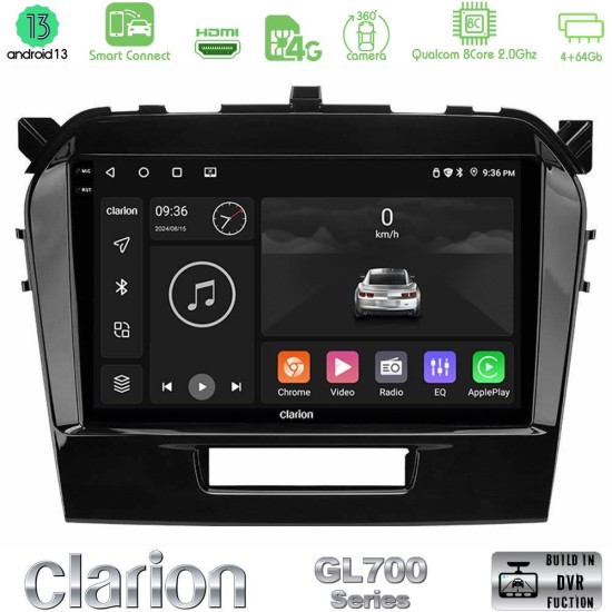 Clarion GL700 Series 8Core Android ClarionOS 4+64GB Suzuki Vitara 2015-2024 Navigation Multimedia Tablet 9" Με Carplay & Android Auto