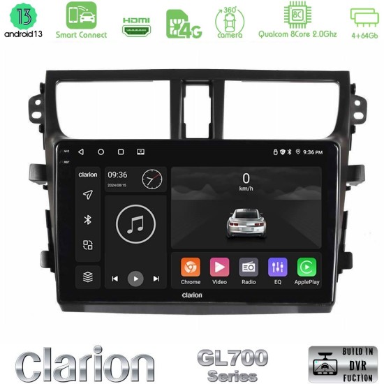 Clarion GL700 Series Suzuki Celerio 2014-2020 8Core Android ClarionOS 4+64GB Navigation Multimedia Tablet 9" Με Carplay & Android Auto Με Carplay & Android Auto