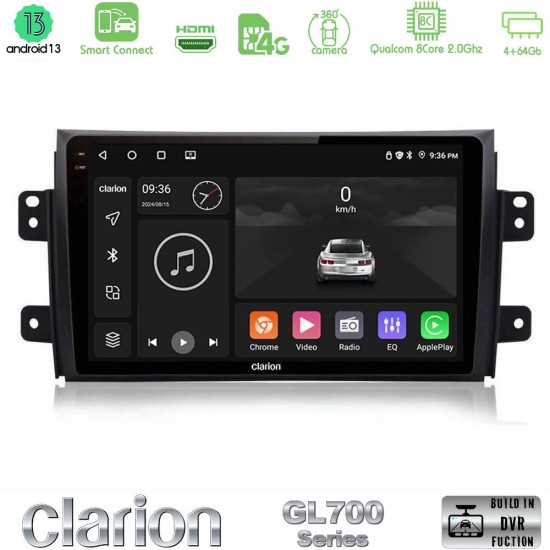 Clarion GL700 Series 8Core Android ClarionOS 4+64GB Suzuki SX4 2006-2014 Fiat Sedici 2006-2014 Navigation Multimedia Tablet 9" Με Carplay & Android Auto Clarion GL700 Series 8Core Android ClarionOS 4+64GB Suzuki SX4 2006-2014 Fiat Sedici 2006-2014 Navigation Multimedia Tablet 9" Με Carplay & Android Auto