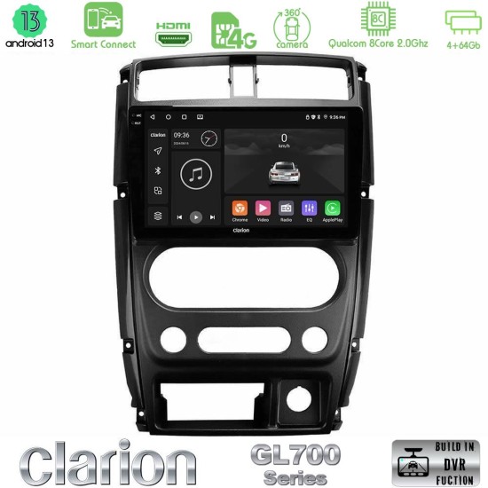 Clarion GL700 Series 8Core Android ClarionOS 4+64GB Suzuki Jimny 2007-2017 Navigation Multimedia Tablet 9" Με Carplay & Android Auto