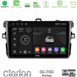 Clarion GL700 Series 8Core Android ClarionOS 4+64GB Toyota Corolla 2007-2012 Navigation Multimedia Tablet 9" Με Carplay & Android Auto