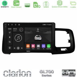 Clarion GL700 Series 8Core Android ClarionOS 4+64GB Volvo S60 2010-2018 Navigation Multimedia Tablet 9" Με Carplay & Android Auto