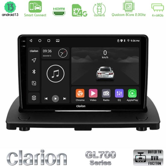 Clarion GL700 Series 8Core Android ClarionOS 4+64GB Volvo XC90 2006-2014 Navigation Multimedia Tablet 9" Με Carplay & Android Auto