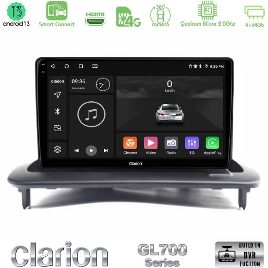 Clarion GL700 Series 8Core Android ClarionOS 4+64GB Volvo S40/C30/C70 Navigation Multimedia Tablet 9" Με Carplay & Android Auto