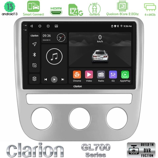 Clarion GL700 Series 8Core Android ClarionOS 4+64GB VW Scirocco / Eos Navigation Multimedia Tablet 9" Με Carplay & Android Auto