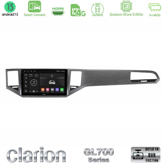 Clarion GL700 Series 8Core Android ClarionOS 4+64GB VW Sportsvan 2014-2020 Navigation Multimedia Tablet 10" (Silver/Grey Color) Με Carplay & Android Auto Clarion GL700 Series 8Core Android ClarionOS 4+64GB VW Sportsvan 2014-2020 Navigation Multimedia Tablet 10" (Silver/Grey Color) Με Carplay & Android Auto
