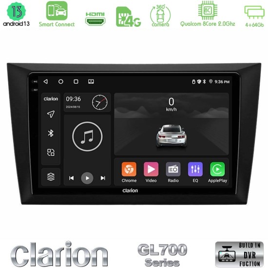 Clarion GL700 Series 8Core Android ClarionOS 4+64GB Vw Golf 6 Navigation Multimedia Tablet 9" Με Carplay & Android Auto