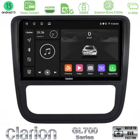 Clarion GL700 Series 8Core Android ClarionOS 4+64GB VW Scirocco 2008-2014 Navigation Multimedia Tablet 9" Με Carplay & Android Auto