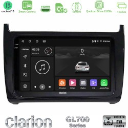 Clarion GL700 Series 8Core Android ClarionOS 4+64GB Vw Polo 2009-2014 Navigation Multimedia Tablet 9" Με Carplay & Android Auto