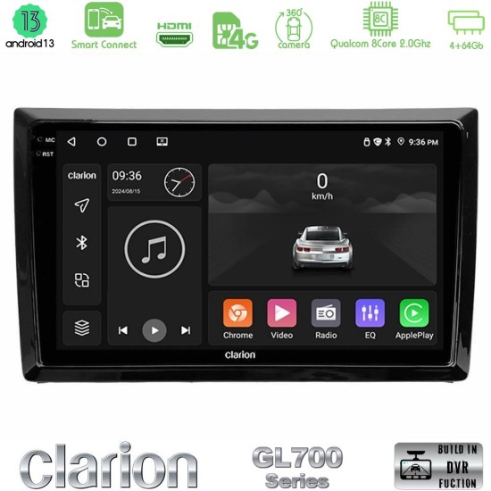 Clarion GL700 Series 8Core Android ClarionOS 4+64GB VW Beetle Navigation Multimedia Tablet 9" Με Carplay & Android Auto