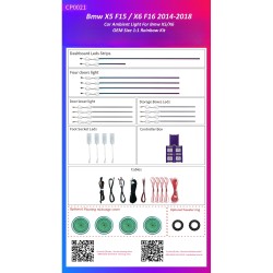 Ατμοσφαιρικός Φωτισμός Bmw X5 F15 / X6 F16 2014-2018 OEM Ambient Light Kit 1:1