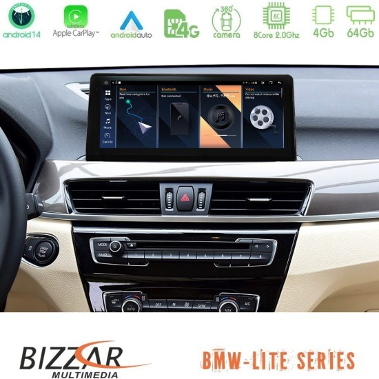 Bizzar Lite Series BMW X1 F48 & Χ2 F39 2017-2022 Android14 8Core (4+64GB) Navigation Multimedia 10.25"