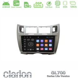 Clarion GL700 Lite Series 8Core Android ClarionOS 6+128GB Toyota Yaris Navigation Multimedia Tablet 9" (Ασημί Χρώμα) Με Carplay & Android Auto