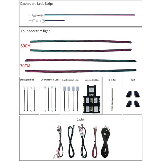 Ατμοσφαιρικός Φωτισμός Universal Ambient Light Kit With Panel Trims