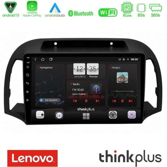 Lenovo Thinkplus Series 4Core Android15 2+32GB  Nissan Micra K12 2002-2010 Navigation Multimedia Tablet 9" Με Carplay & Android Auto