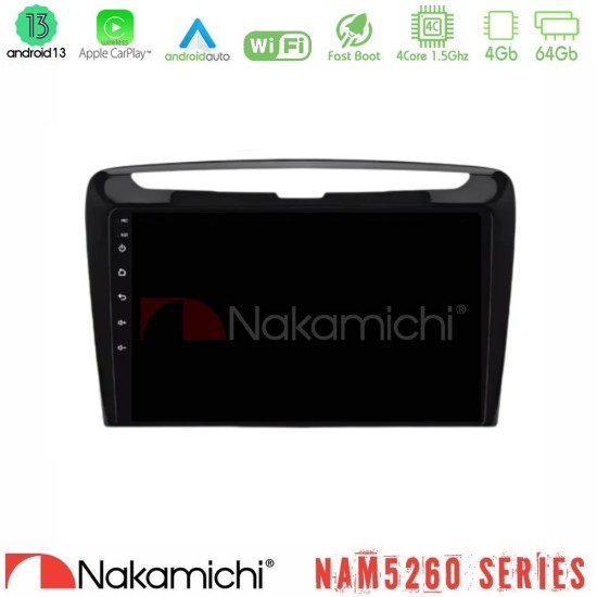 Nakamichi NAM5260 Series 4Core Android13 4+64GB Lancia Ypsilon 2011-2015 Navigation Multimedia Tablet 9" Με Carplay & Android Auto Nakamichi NAM5260 Series 4Core Android13 4+64GB Lancia Ypsilon 2011-2015 Navigation Multimedia Tablet 9" Με Carplay & Android Auto