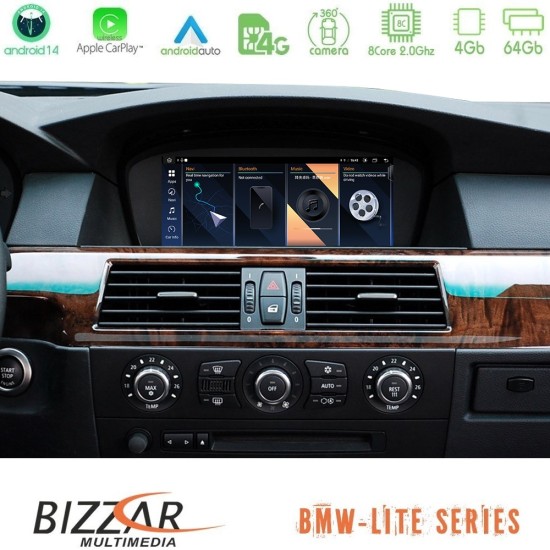 Bizzar Lite Series BMW 3er/5er/6er (E90/E60/E63) Android14 8Core (4+64GB) Navigation Multimedia 8.8"