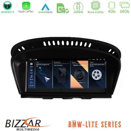 Bizzar Lite Series BMW 3er/5er/6er (E90/E60/E63) Android14 8Core (4+64GB) Navigation Multimedia 8.8"