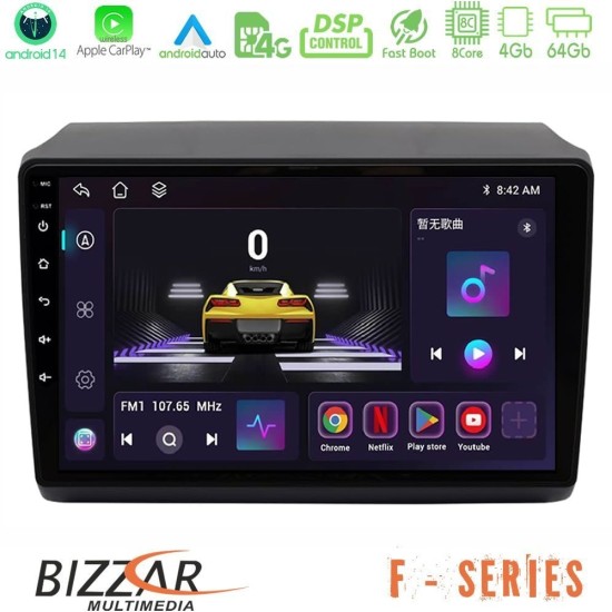 Bizzar F Series 8Core Android14 4+64GB  Fiat Ducato/Citroen Jumper/Peugeot Boxer Navigation Multimedia Tablet 9" Με Carplay & Android Auto