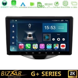 Bizzar G+ Series Toyota Aygo | Citroen C1 | Peugeot 108 8core Android14 6+128GB Navigation Multimedia Tablet 9"