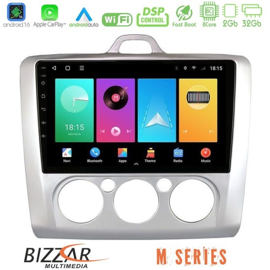 Bizzar M Series 8Core Android16 2+32GB  Ford Focus Manual AC Navigation Multimedia Tablet 9"