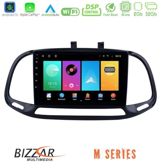 Bizzar M Series 8Core Android16 2+32GB  Fiat Doblo 2015-2022 Navigation Multimedia Tablet 9"