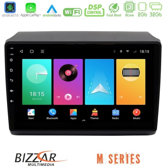 Bizzar M Series 8Core Android16 2+32GB  Fiat Ducato/Citroen Jumper/Peugeot Boxer 2011-2021 Navigation Multimedia Tablet 9"