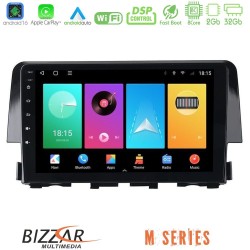Bizzar M Series 8Core Android16 2+32GB  Honda Civic 2016-2020 Navigation Multimedia Tablet 9"