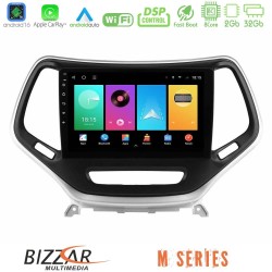 Bizzar M Series 8Core Android16 2+32GB  Jeep Cherokee 2014-2019 Navigation Multimedia Tablet 9" (Ασημί Χρώμα)