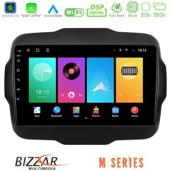 Bizzar M Series 8Core Android16 2+32GB  Jeep Renegade 2015-2019 Navigation Multimedia Tablet 9"