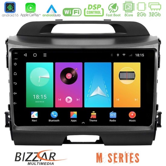 Bizzar M Series 8Core Android16 2+32GB  Kia Sportage Navigation Multimedia Tablet 9"