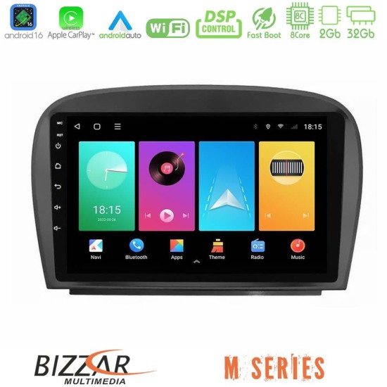 Bizzar M Series 8Core Android16 2+32GB  Mercedes SL Class 2005-2011 Navigation Multimedia Tablet 9"