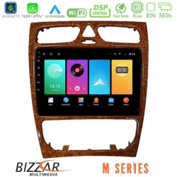 Bizzar M Series 8Core Android16 2+32GB  Mercedes C Class (W203) Navigation Multimedia Tablet 9" (Wooden Style)