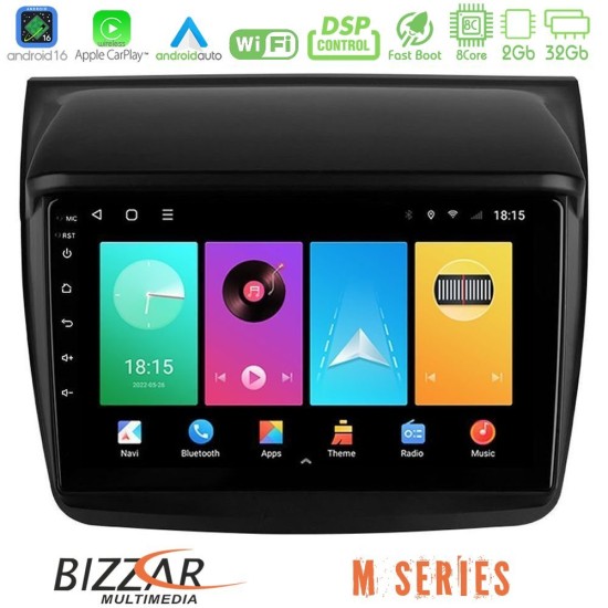 Bizzar M Series 8Core Android16 2+32GB  Mitsubishi L200 Navigation Multimedia Tablet 9"