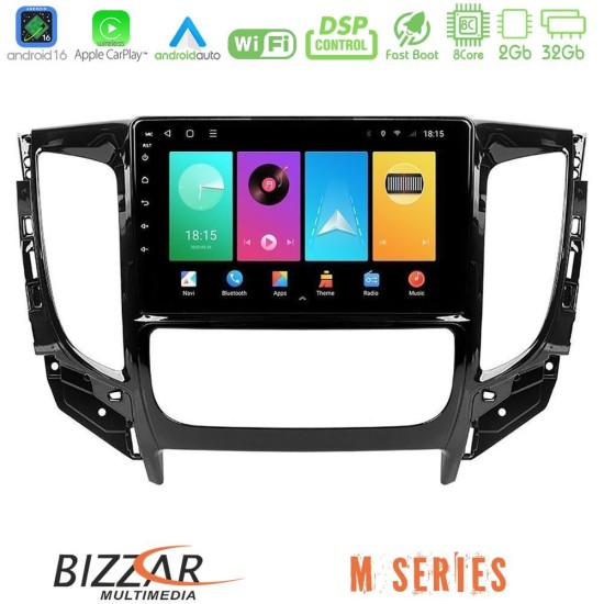 Bizzar M Series 8Core Android16 2+32GB  Mitsubishi L200 2016-> amp; Fiat Fullback (Auto A/C) Navigation Multimedia Tablet 9"