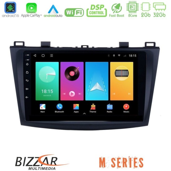 Bizzar M Series 8Core Android16 2+32GB  Mazda 3 2009-2014 Navigation Multimedia Tablet 9"
