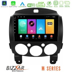Bizzar M Series 8Core Android16 2+32GB  Mazda 2 2008-2014 Navigation Multimedia Tablet 9"