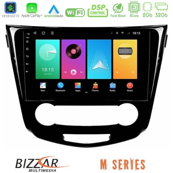 Bizzar M Series 8Core Android16 2+32GB  Nissan Qashqai J11 (Manual A/C) Navigation Multimedia Tablet 10"