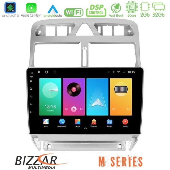 Bizzar M Series 8Core Android16 2+32GB  Peugeot 307 2002-2008 Navigation Multimedia Tablet 9"