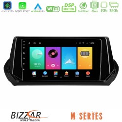 Bizzar M Series 8Core Android16 2+32GB  Peugeot 208 2019-2023 Navigation Multimedia Tablet 9"
