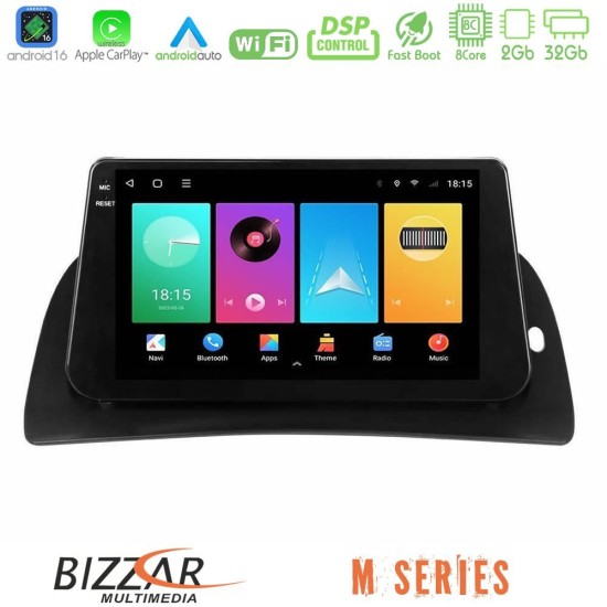 Bizzar M Series 8Core Android16 2+32GB  Renault Kangoo 2014-2018/Nissan NV250 2019 - 2022 Navigation Multimedia Tablet 9"