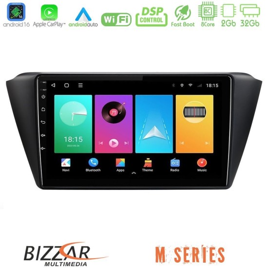 Bizzar M Series 8Core Android16 2+32GB  Skoda Fabia 2015-2021 Navigation Multimedia Tablet 9"